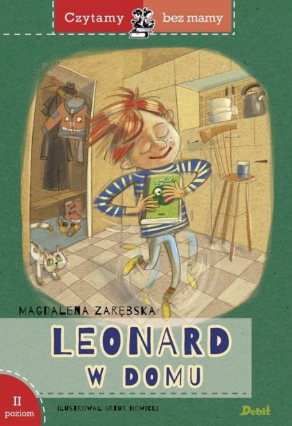 Czytamy bez mamy Leonard w domu poziom II - Magdalena Zarębska | okładka