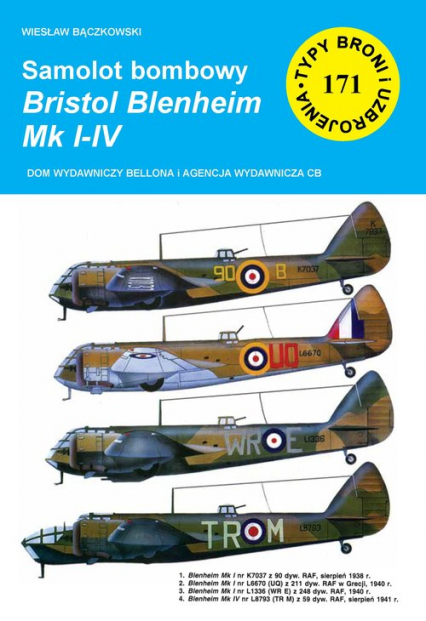 Samolot bombowy Bristol Blenheim Mk I-IV - Bączkowski Wiesław | okładka