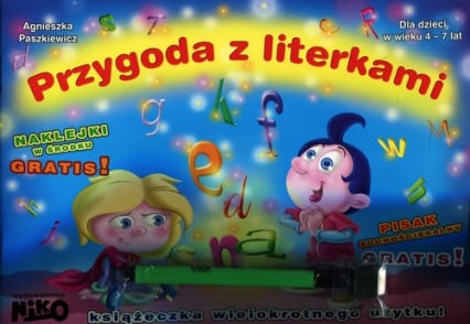 Przygoda z literkami Pisak suchościeralny + naklejki gratis - Agnieszka Paszkiewicz | okładka