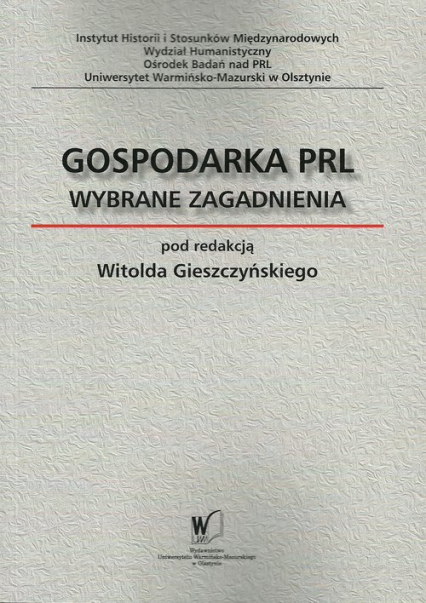 Gospodarka PRL Wybrane zagadnienia - | okładka