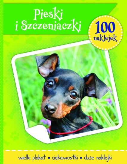 Psy i szczeniaczki książeczka z plakatem i 100 naklejek -  | okładka