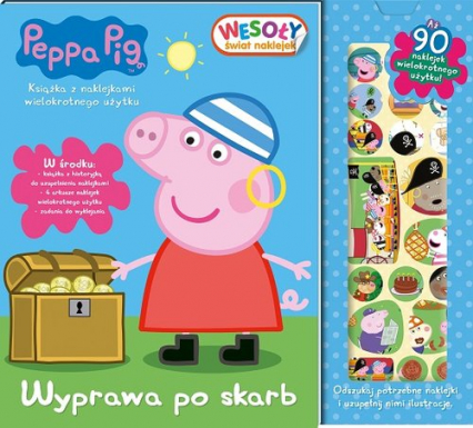 Peppa Pig Wesoły świat naklejek Wyprawa po skarb -  | okładka