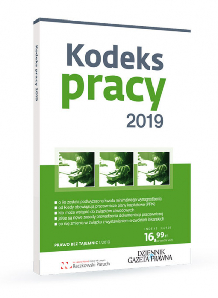 Kodeks pracy 2019 - Nicińska Agnieszka, Paruch Sławoimir | okładka