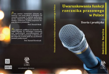 Uwarunkowania funkcji rzecznika prasowego w Polsce Teoria i praktyka - Dominika Narożna | okładka