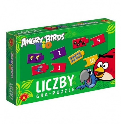 Gra-Puzzle Liczby Angry Birds Rio -  | okładka