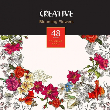 Książeczka do kolorowania dla dorosłych Creative Blooming Flowers - | okładka