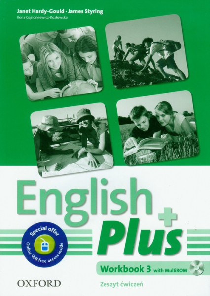 English Plus 3 Workbook z płytą CD - Gąsiorkiewicz-Kozłowska Ilona, Hardy-Gould Janet, Styring James | okładka