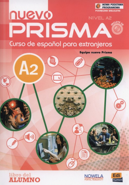 Nuevo prisma A2 Podręcznik wieloletni + CD Szkoły ponadgimnazjalne -  | okładka