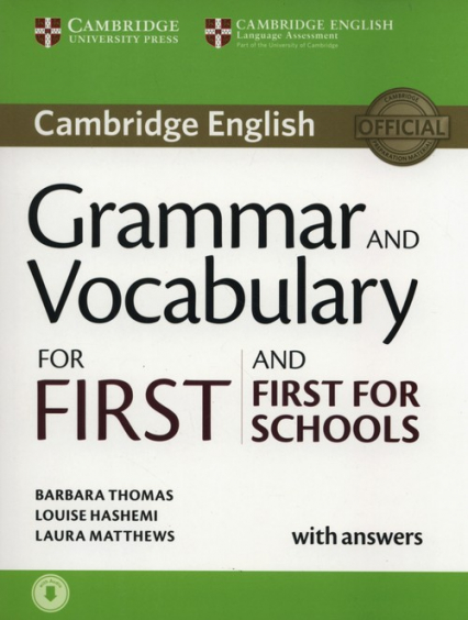 Grammar and Vocabulary for First and First for Schools with answers - Hashemi Louise, Matthews Laura, Thomas Barbara | okładka