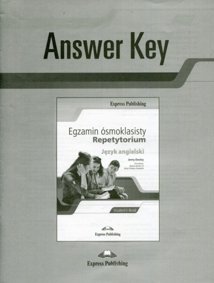 Egzamin ósmoklasisty Repetytorium Język angielski Answer Key -  | okładka
