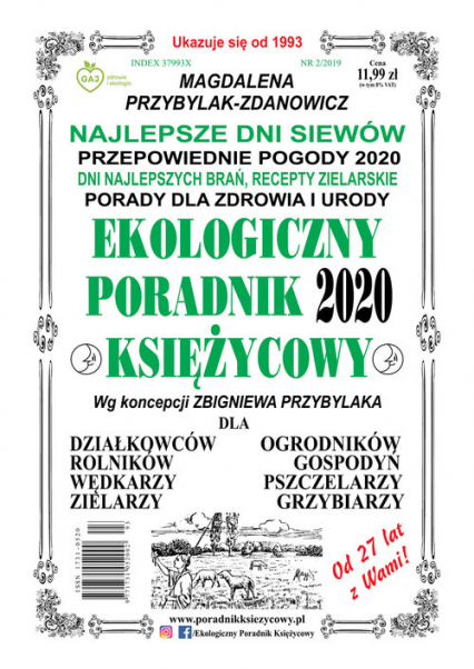 Ekologiczny Poradnik Księżycowy 2020 - Magdalena Przybylak-Zdanowicz | okładka