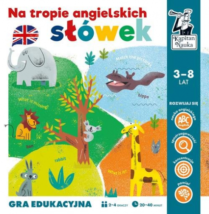Kapitan Nauka Gra edukacyjna Na tropie angielskich słówek - Barbara Jakubowska | okładka