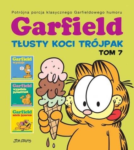 Garfield Tłusty koci trójpak Tom 7 - Jim Davis | okładka