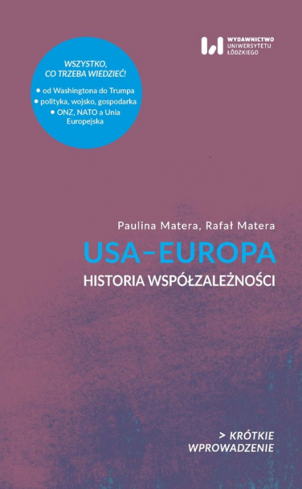 USA - Europa Historia współzależności - Matera Paulina, Matera Rafał | okładka