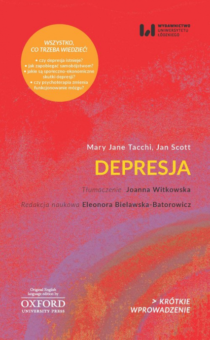 Depresja Krótkie Wprowadzenie 24 - Scott Jan, Tacchi Mary Jane | okładka
