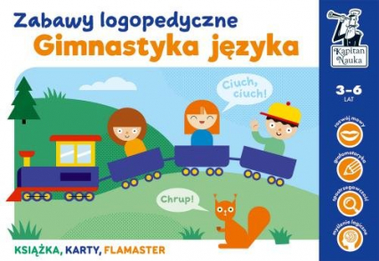 Gimnastyka języka Zabawy logopedyczne Kapitan Nauka - Sobkowiak Monika | okładka