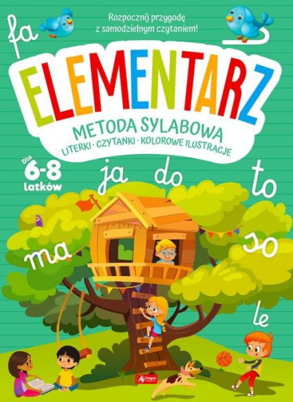 Elementarz Metoda sylabowa Literki - Czytanki - Kolorowe ilustracje dla 6-8 latków -  | okładka