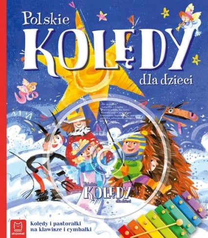 Polskie kolędy dla dzieci z płytą CD Kolędy i pastorałki na klawisze i cymbałki - Anna Podgórska | okładka