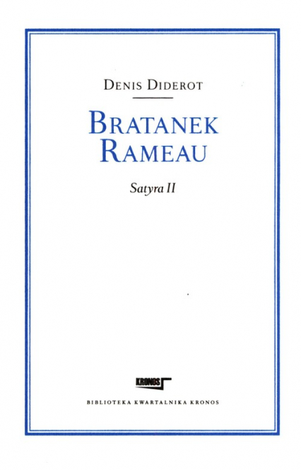 Bratanek Rameau Satyra II - Denis Diderot | okładka