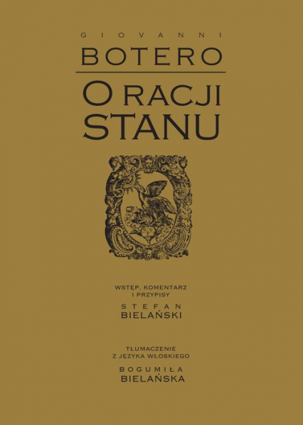 O racji stanu - Giovanni Botero | okładka