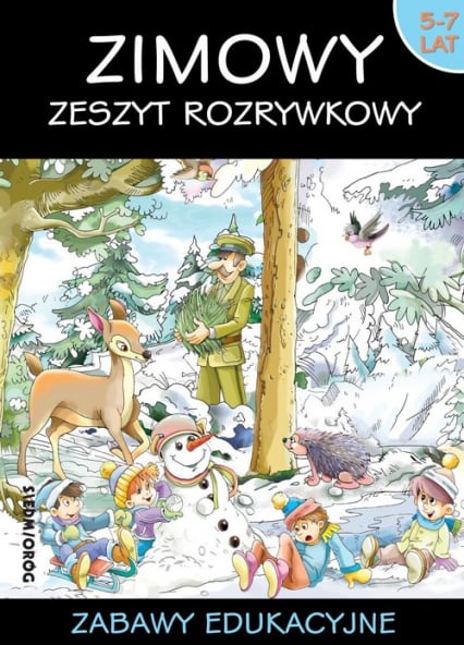 Zimowy zeszyt rozrywkowy Zabawy edukacyjne wiek 5-7 lat -  | okładka