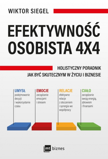 Efektywność osobista 4x4 Holistyczny poradnik jak być skutecznym w życiu i biznesie - Wiktor Siegel | okładka