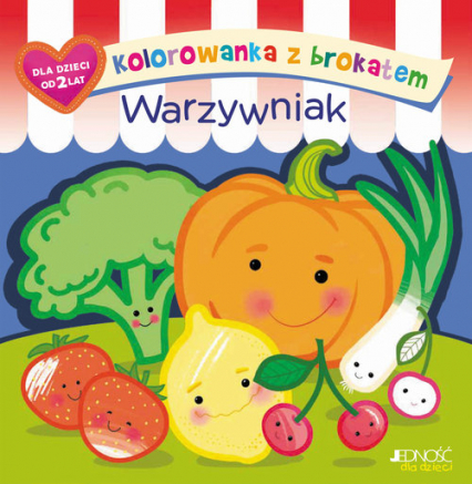 Kolorowanka z brokatem Warzywniak - Makowska Ola (ilustracje) | okładka