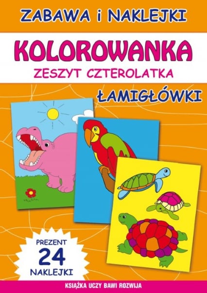 Kolorowanka Zeszyt czterolatka Łamigłówki - Guzowska Beata; Bindek Marta | okładka
