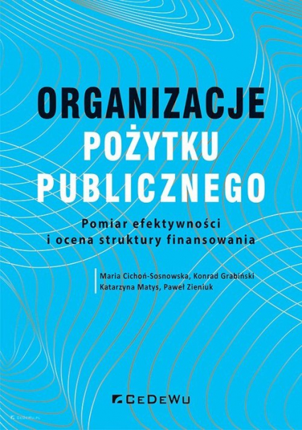 Organizacje pożytku publicznego Pomiar efektywności i o cena struktur y finansowania - Katarzyna Matys, Maria Cichoń-Sosnowska | okładka