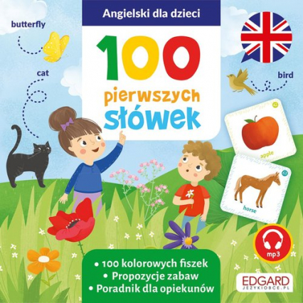 Angielski dla dzieci 100 pierwszych słówek Fiszki -  | okładka