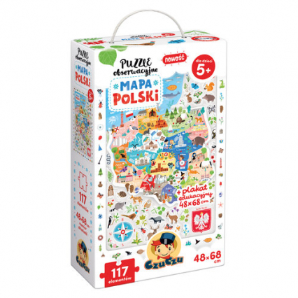 CzuCzu Puzzle obserwacyjne Mapa Polski -  | okładka