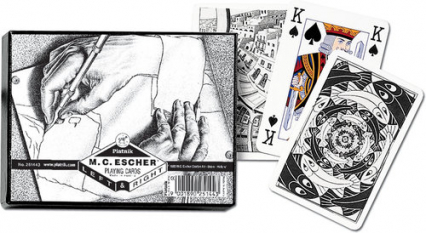 Karty do gry Piatnik 2 talie Escher Lewo i Prawo -  | okładka