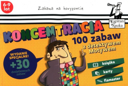 100 zabaw z detektywem Motywem Koncentracja - Agnieszka Biela, Przedniczek Magdalena, Zagrajek Joanna | okładka