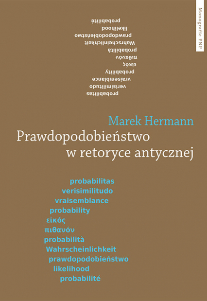 Prawdopodobieństwo w retoryce antycznej - Marek Hermann | okładka