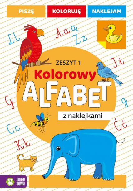Kolorowy alfabet z naklejkami Zeszyt 1 -  | okładka