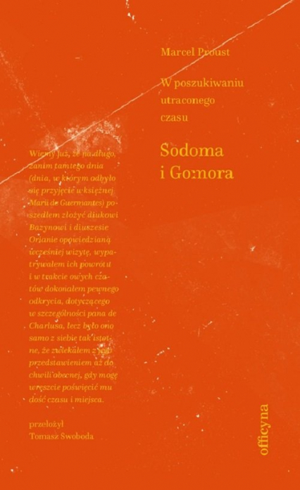 Sodoma i Gomora W poszukiwaniu utraconego czasu - Marcel Proust | okładka