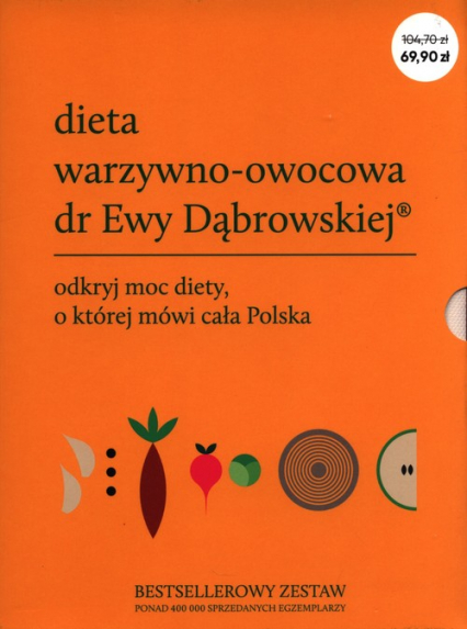 Dieta warzywno-owocowa dr Ewy Dąbrowskiej Pakiet - Beata Anna Dąbrowska, Borkowska Paulina | okładka