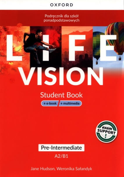 Life Vision Pre-Intermediate Podręcznik + e-book + multimedia - Hudson Jane, Sałandyk Weronika | okładka