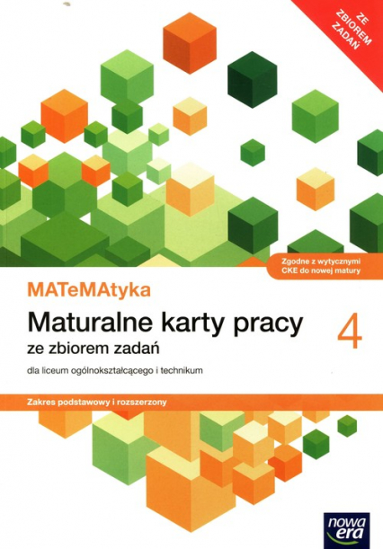 Matematyka 4 Maturalne karty pracy ze zbiorem zadań Zakres podstawowy i rozszerzony dla liceum ogólnokształcącego i technikum -  | okładka
