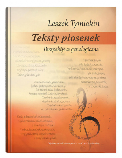 Teksty piosenek Perspektywa genologiczna - Tymiakin Leszek | okładka