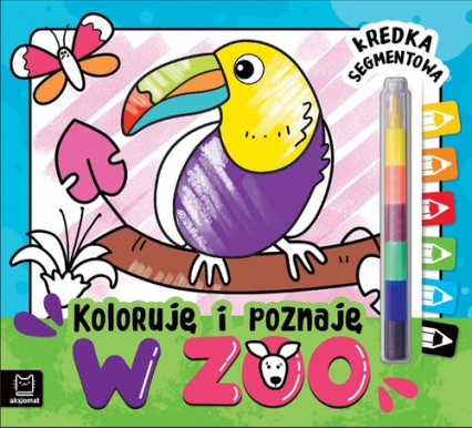 Koloruję i poznaję W zoo Kredka segmentowa -  | okładka