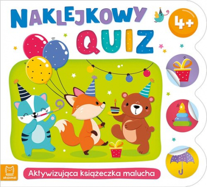 Naklejkowy quiz 4+ Aktywizująca książeczka malucha - Agnieszka Bator | okładka