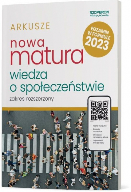 Nowa Matura 2023 Wiedza o społeczeństwie Arkusze maturalne Zakres rozszerzony Liceum Technikum - Artur Derdziak | okładka