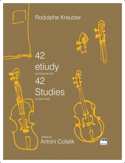 42 etiudy na skrzypce solo
 - Rodolphe Kreutzer  | okładka