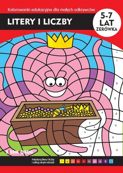 Litery i liczby Kolorowanki edukacyjne dla małych odkrywców 5-7 lat - Tamara Michałowska, Wójcicka-Kołodziej Agata | okładka