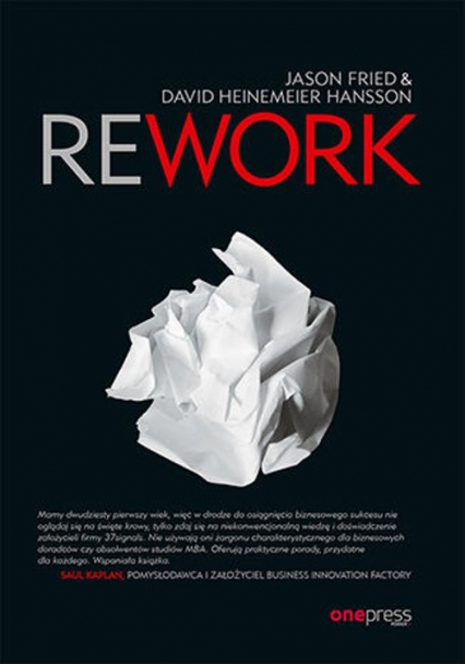 Rework - David Heinemeier Hansson, Jason Fried | okładka