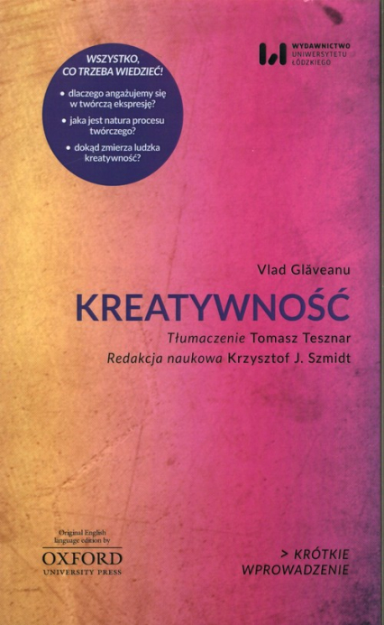 Kreatywność Krótkie Wprowadzenie 39 - Vlad Glaveanu | okładka