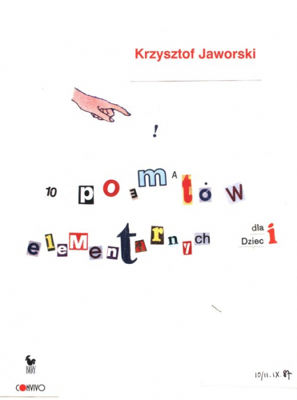 10 poematów elementarnych dla dzieci - Krzysztof Jaworski | okładka