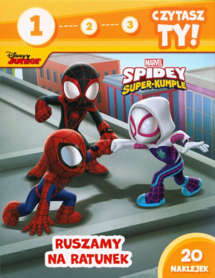 1 2 3 czytasz ty! Poziom 1 Ruszamy na ratunek Marvel Spidey i super-kumple - Elżbieta Lekan | okładka