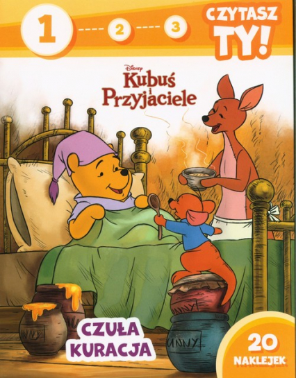 1 2 3 czytasz ty! Poziom 1 Czuła kuracja Disney Kubuś i Przyjaciele - Elżbieta Lekan | okładka